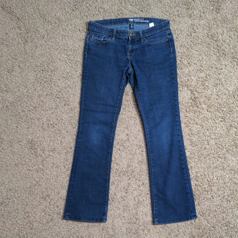 Gap Bootcut Fit Jeans Women's 32x30 Regular Low Rise 5-Pocket Dark Wash